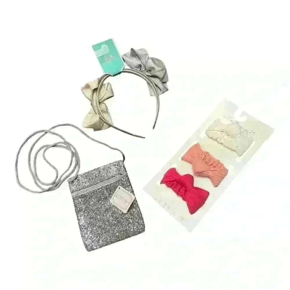 Capelli of New York Kids Accessories Set - Silver and Pink